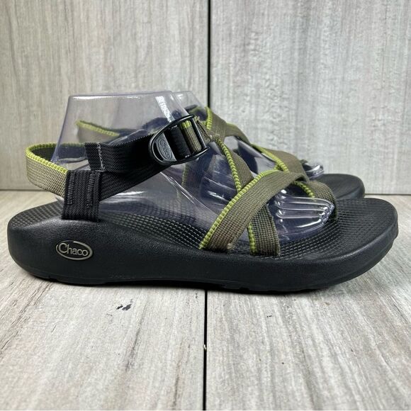 Chaco Z/Cloud Z1 Classic Green and Black Sandals Trail Hiking Shoe Mens Size 11 - Picture 3 of 10